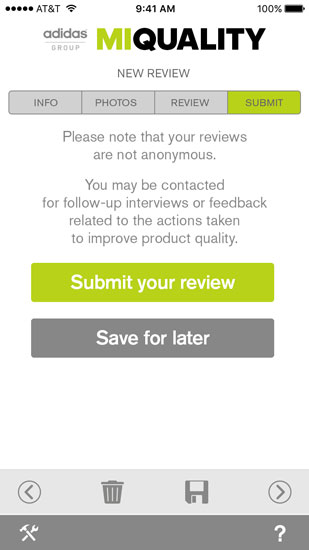 step 4. submit review or save later